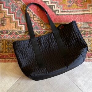 Black Quilted Tote Bag